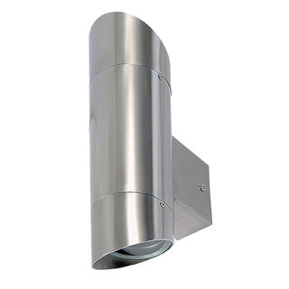 Stainless Steel Hooded Pillar Light - Double  