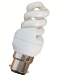 7w BC Mini-spiral CFL