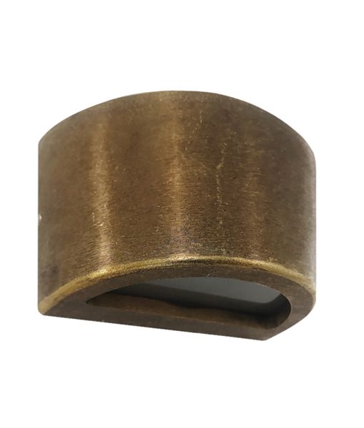 Curved Solid Bronze Step Light