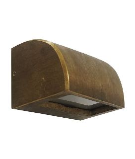 Large Curved Solid Bronze Step Light