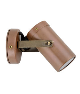 12v Exterior Aged Copper Wall Spotlight